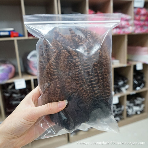 8inch Short Crochet Marley Hair Soft Afro Kinky Twist Crochet Braids Synthetic Braiding Hair Black Brown
